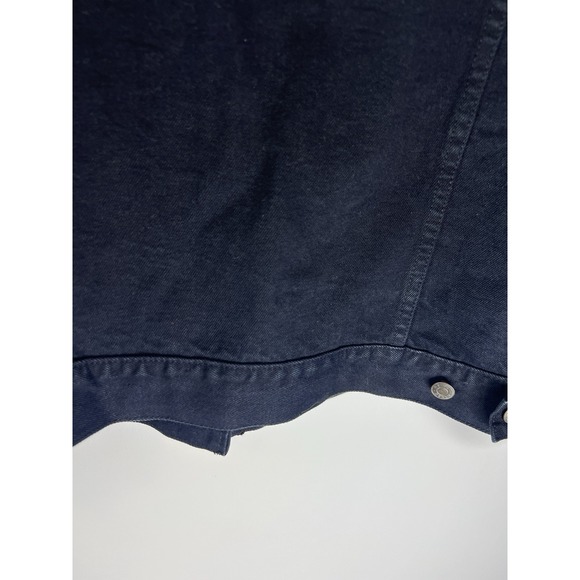 Vtg Y2K Reliq Denim Black Denim Trucker Jean Jacket L Skater Outdoor Classic - Picture 11 of 11